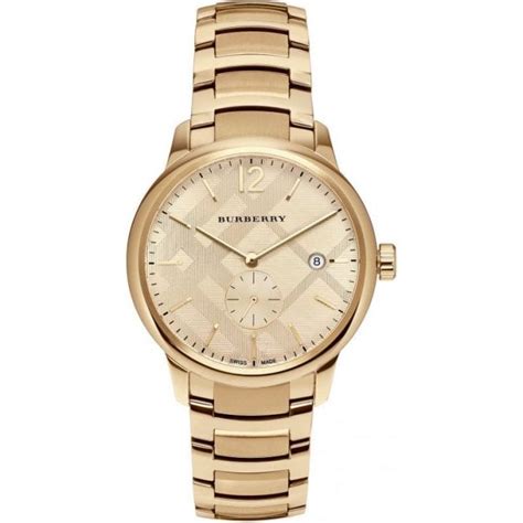 burberry white gold watch|Burberry gold watch men.